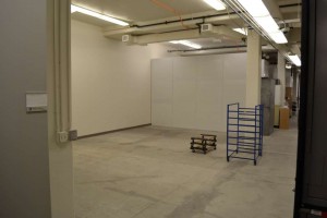 New space -- emptied and ready for the installation to begin.
